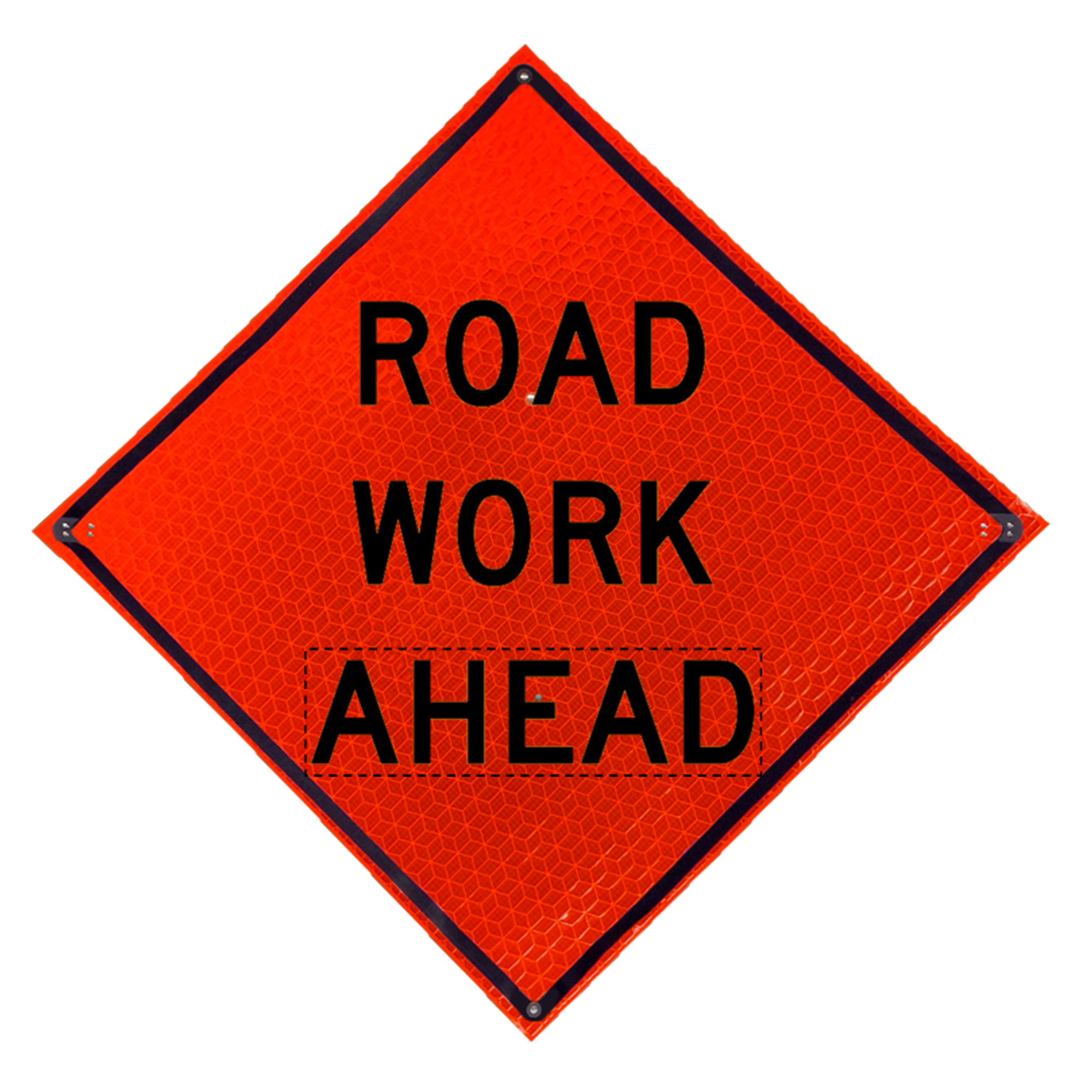 Eastern Metal, Marathon Roll-up Sign w/Provision, Height 48 in, Width 48 in, Model# C-48-MARO-4LEX-RW(A)